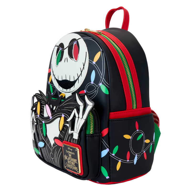 LOUNGEFLY : NIGHTMARE BEFORE CHRISTMAS - Jack Smiling Light Up Mini Backpack