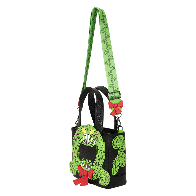 LOUNGEFLY : NIGHTMARE BEFORE CHRISTMAS - Man Eating Wreath Mini Tote Bag
