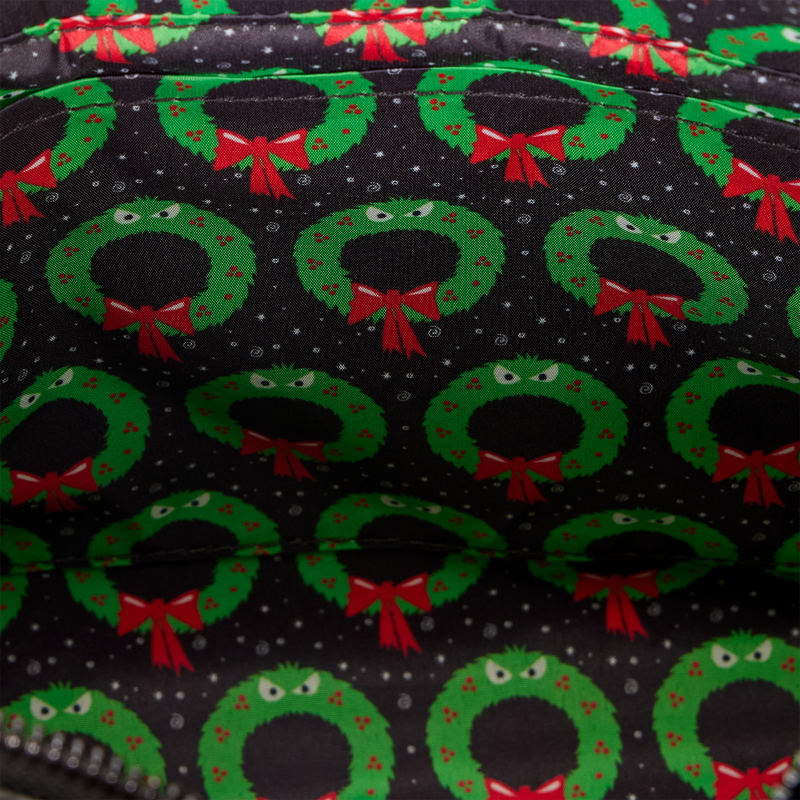 LOUNGEFLY : NIGHTMARE BEFORE CHRISTMAS - Man Eating Wreath Mini Tote Bag