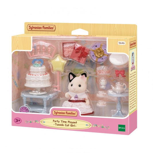 SYLVANIAN FAMILIES - Tuxedo Cat Girl Party Time Playset