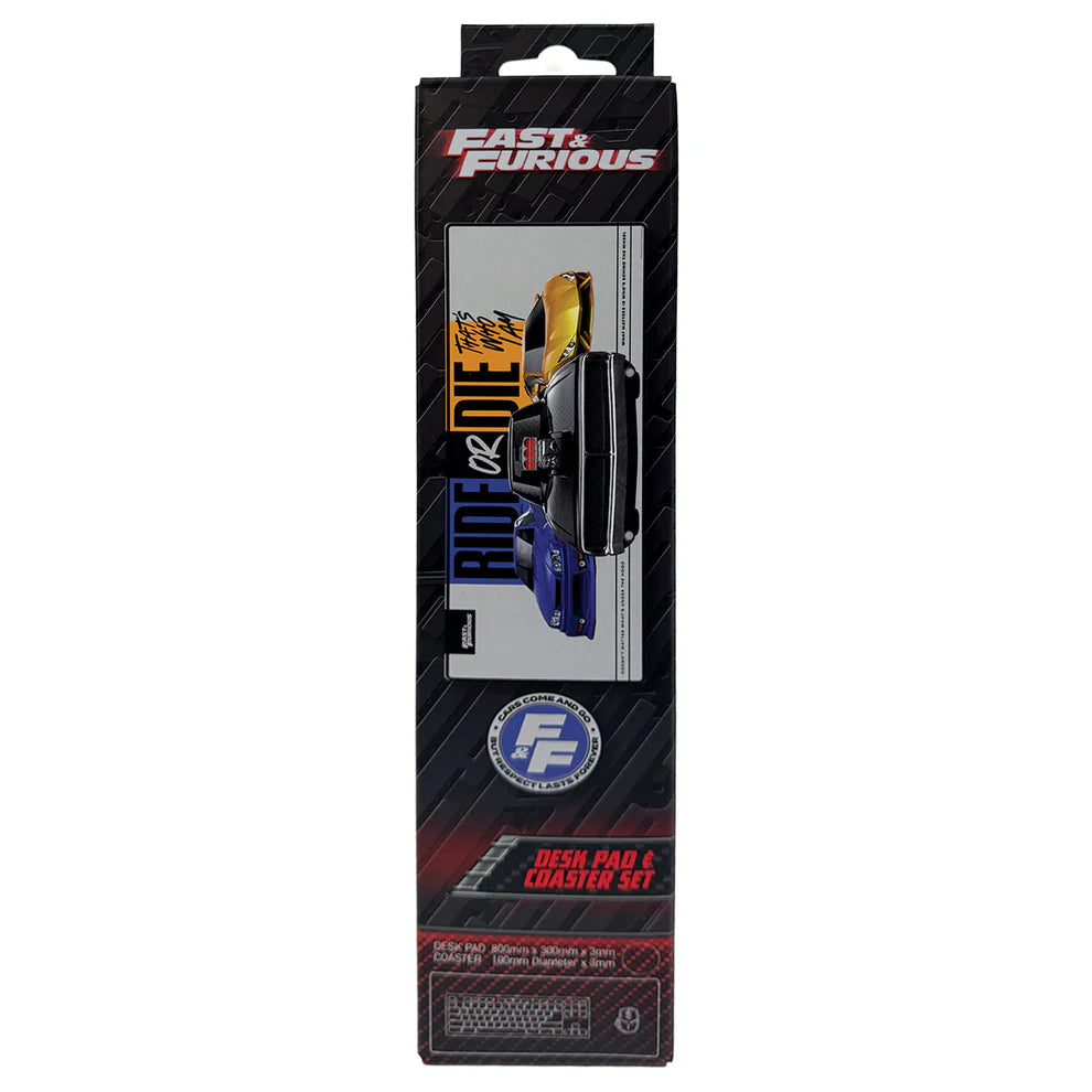 FAST & FURIOUS - 'Ride Or Die' Desk Mat & Coaster Set