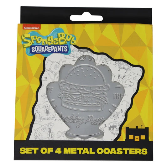 SPONGEBOB SQUAREPANTS - Set of 4 Embossed Metal Coasters