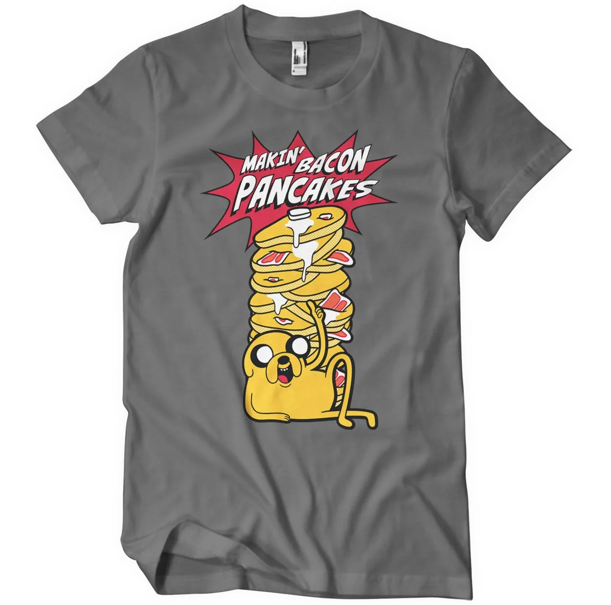 ADVENTURE TIME - Makin' Bacon Pancakes Dark Grey T-Shirt