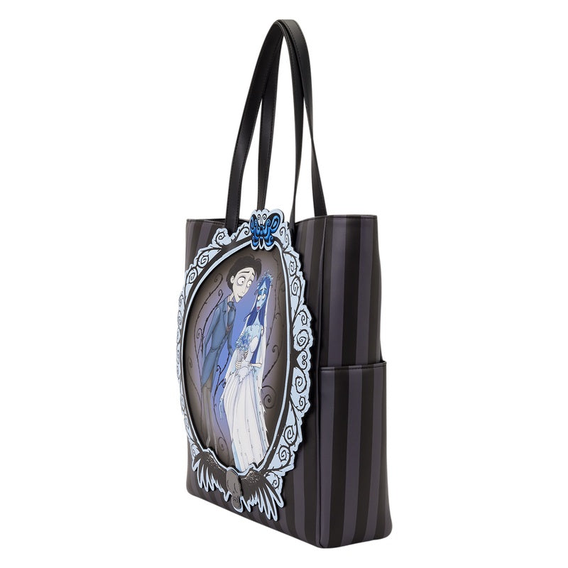 LOUNGEFLY : CORPSE BRIDE - Victor & Emily Tote Bag