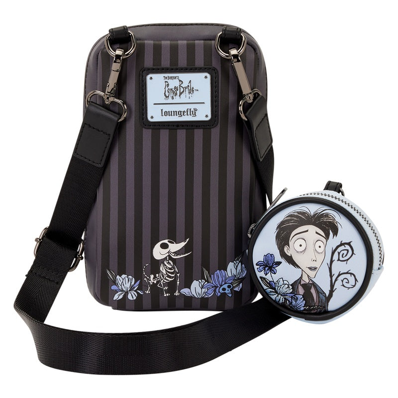 LOUNGEFLY : CORPSE BRIDE - Emily Sling Crossbody Bag With Coin Bag