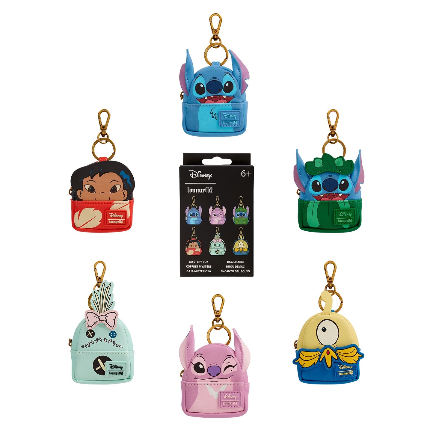 LOUNGEFLY : DISNEY - Lilo & Stitch Blind Box Mystery Bag Charm