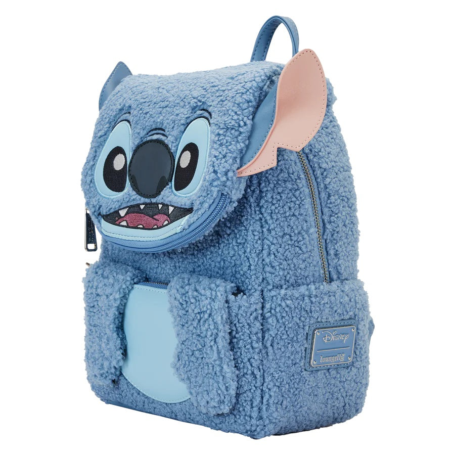 LOUNGEFLY : DISNEY - Stitch Plush Pocket Mini Backpack