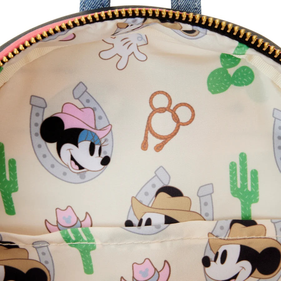 LOUNGEFLY : DISNEY - Mickey Mouse Western Cosplay Mini Backpack