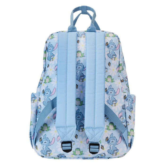 LOUNGEFLY : DISNEY - Lilo & Stitch Springtime AOP Nylon Backpack