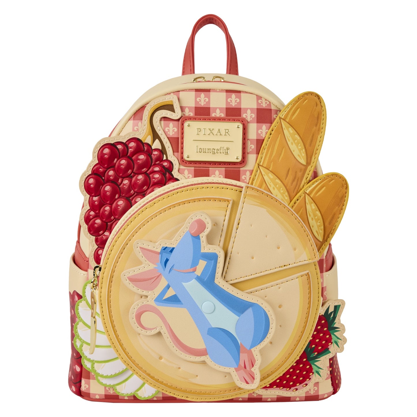 LOUNGEFLY : DISNEY PIXAR - Ratatouille Cheese Figural Mini Backpack