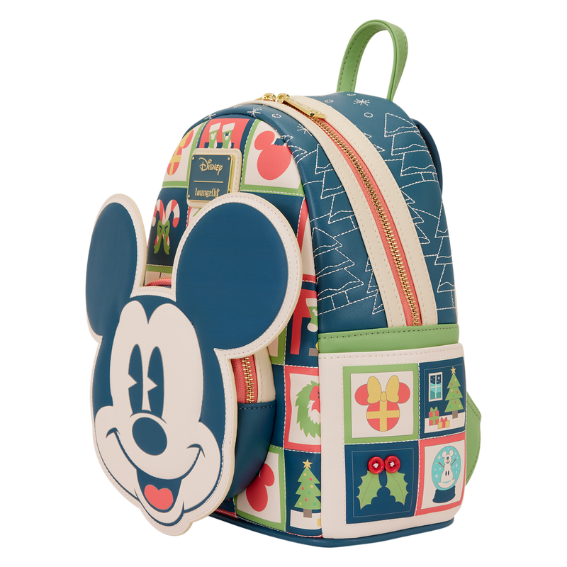 LOUNGEFLY : DISNEY - Mickey Mouse Holiday Mini Backpack