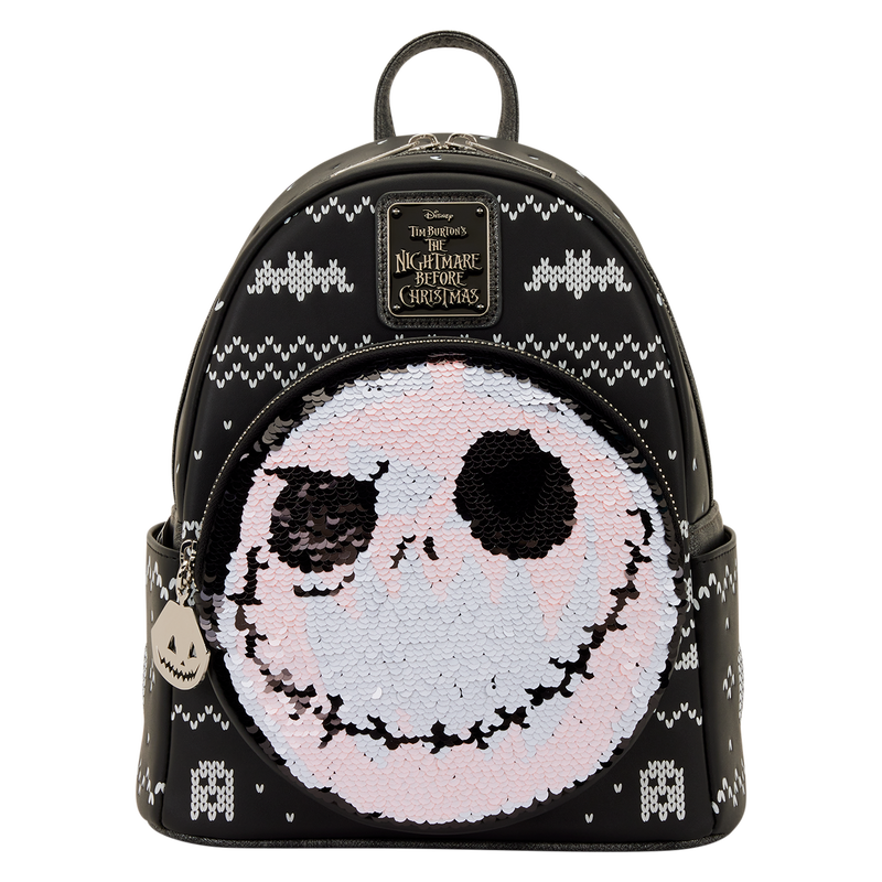 LOUNGEFLY : NIGHTMARE BEFORE CHRISTMAS - Jack Skellington Reversible Sequins Mini Backpack