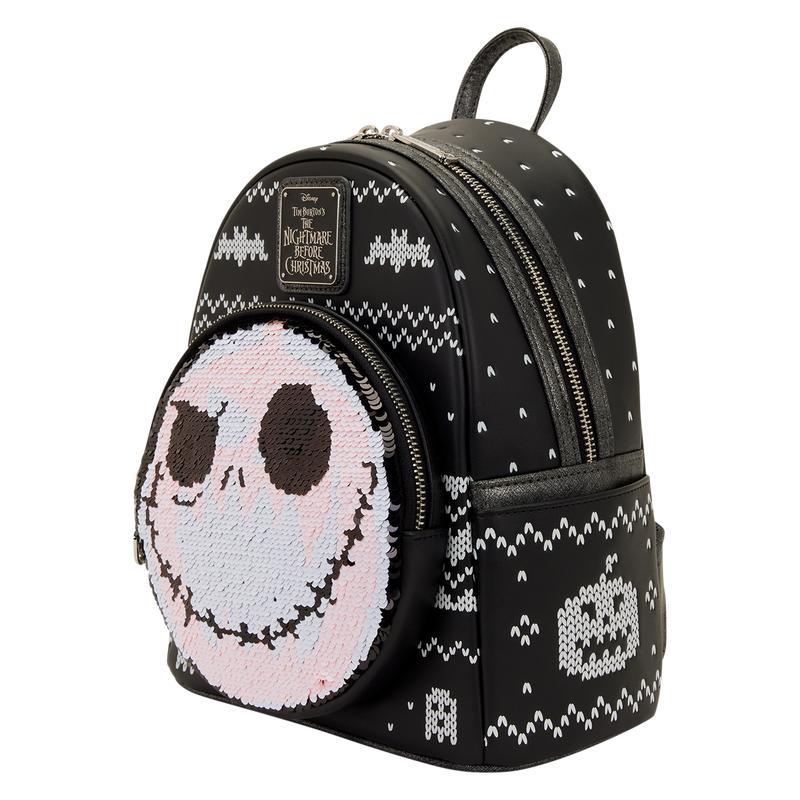 LOUNGEFLY : NIGHTMARE BEFORE CHRISTMAS - Jack Skellington Reversible Sequins Mini Backpack
