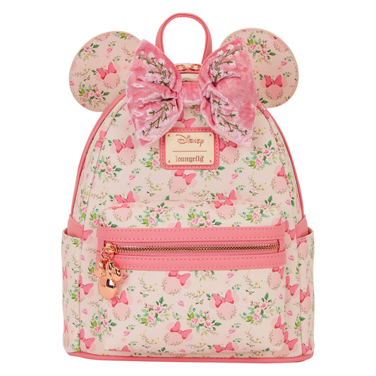 LOUNGEFLY : DISNEY - Minnie Mouse Floral Mini Backpack