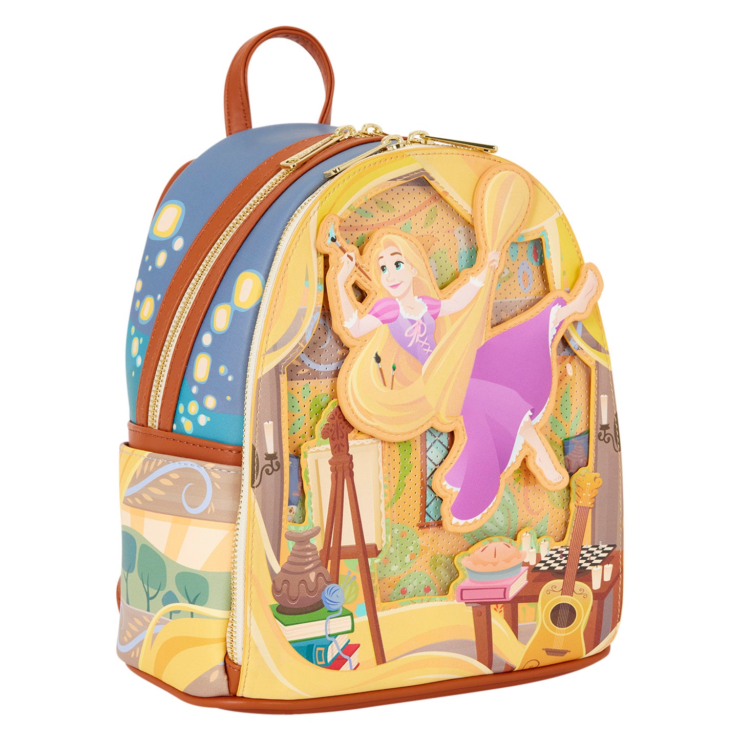 LOUNGEFLY : DISNEY - Tangled Rapunzel Painting Mini Backpack