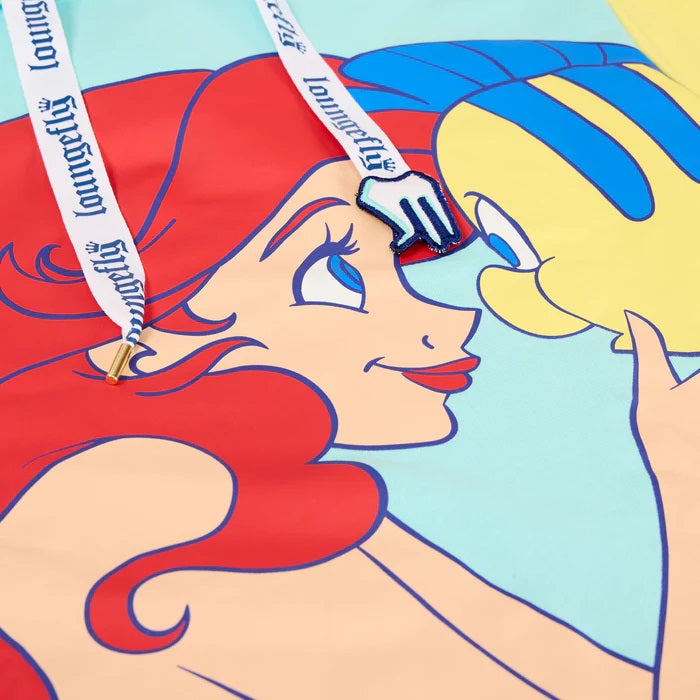 LOUNGEFLY : DISNEY - The Little Mermaid 35th Anniversary Ariel & Flounder Hoodie