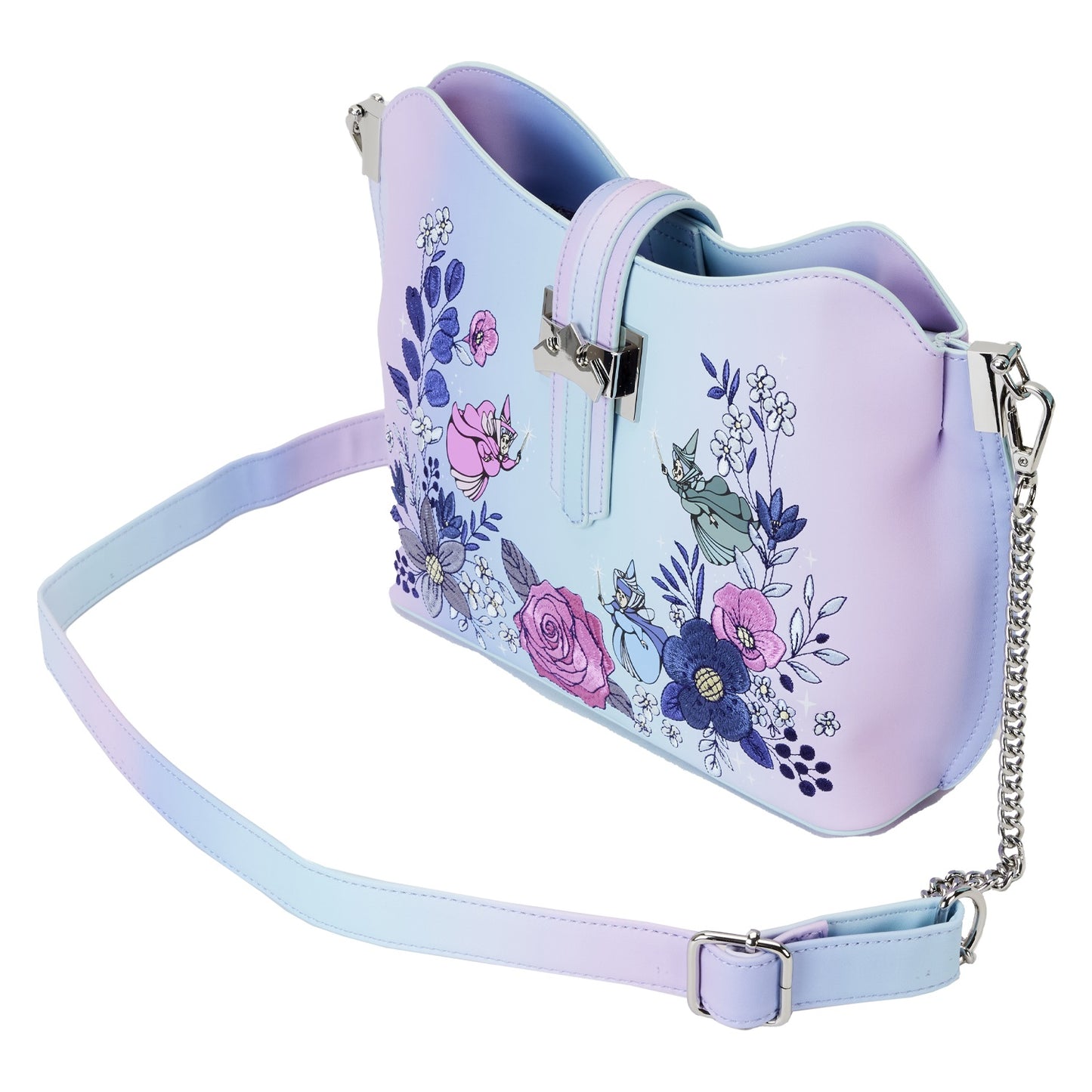 LOUNGEFLY : DISNEY - Sleeping Beauty 65th Anniversary Floral Crown Crossbody Bag