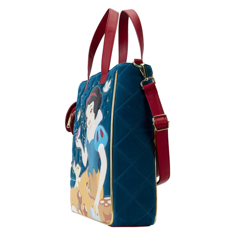 LOUNGEFLY : DISNEY - Snow White Heritage Quilted Velvet Tote Bag