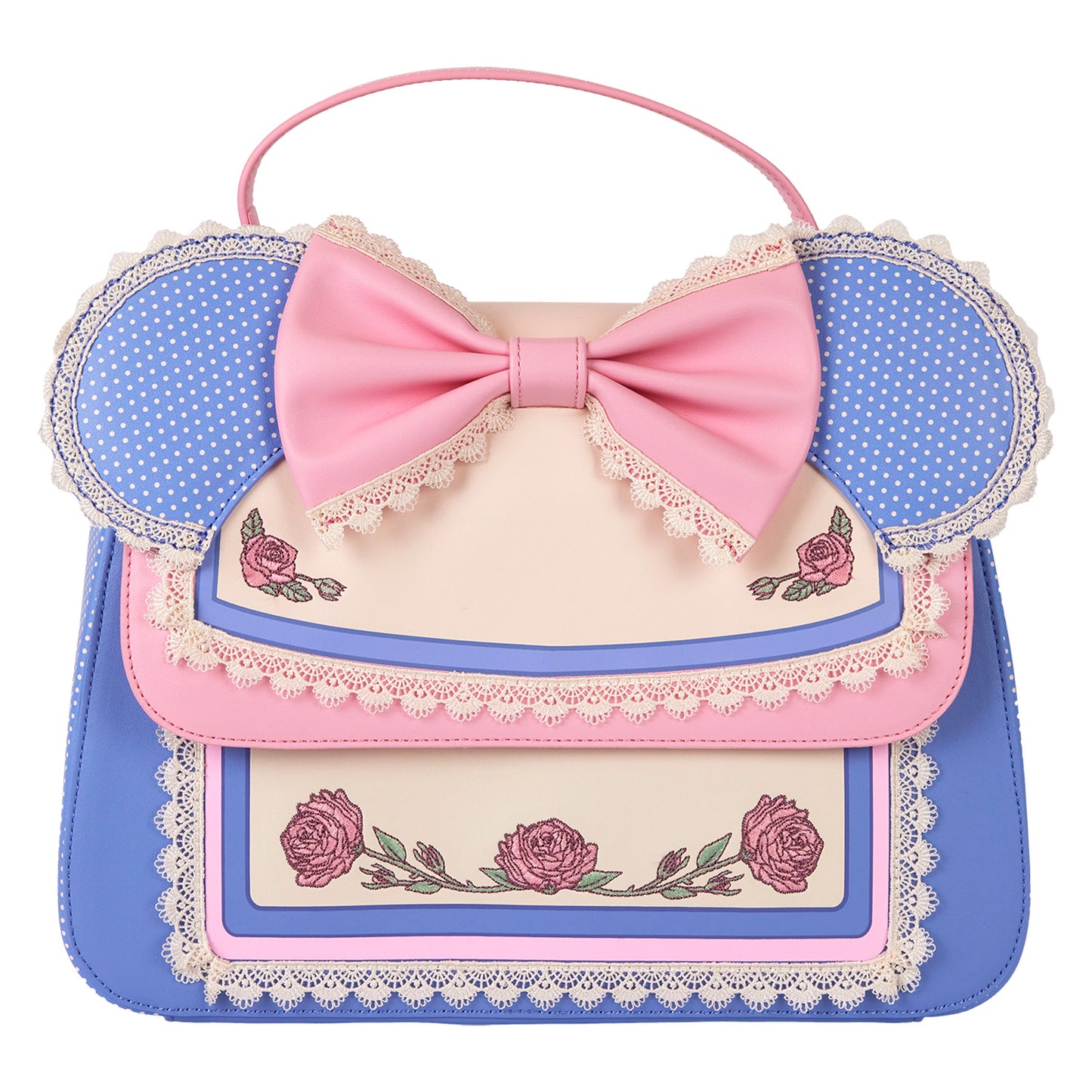 LOUNGEFLY : MINNIE MOUSE - Floral & Lace Ears Crossbody Bag