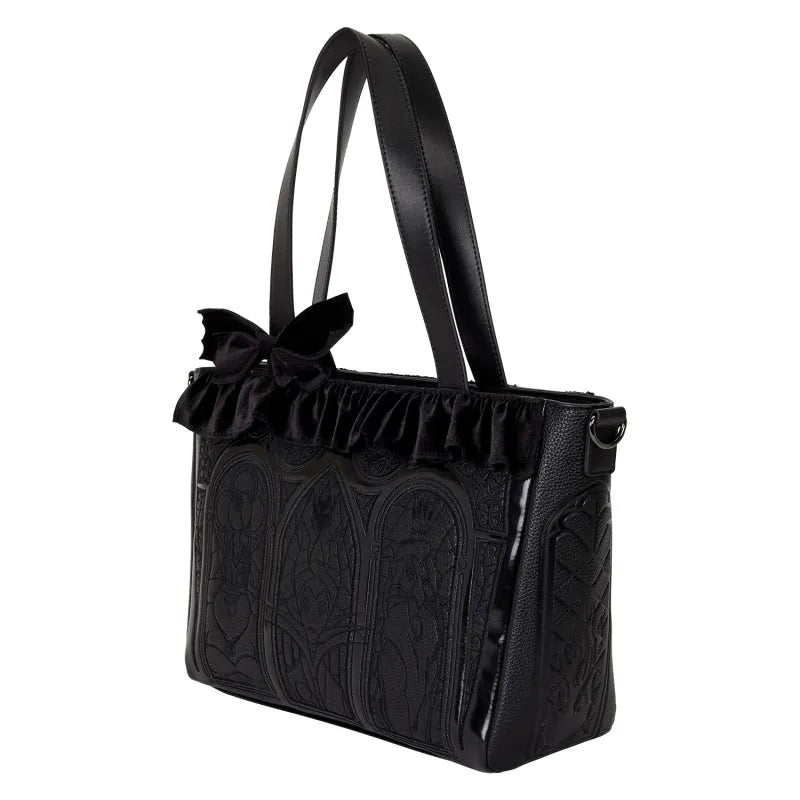 LOUNGEFLY : DISNEY  - Villains Stained Glass Tote Crossbody Bag