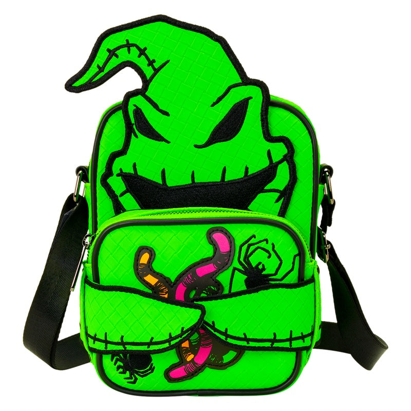 LOUNGEFLY : NIGHTMARE BEFORE CHRISTMAS - Oogie Boogie Glow In The Dark Cosplay Crossbuddies Crossbody Bag With Coin Bag