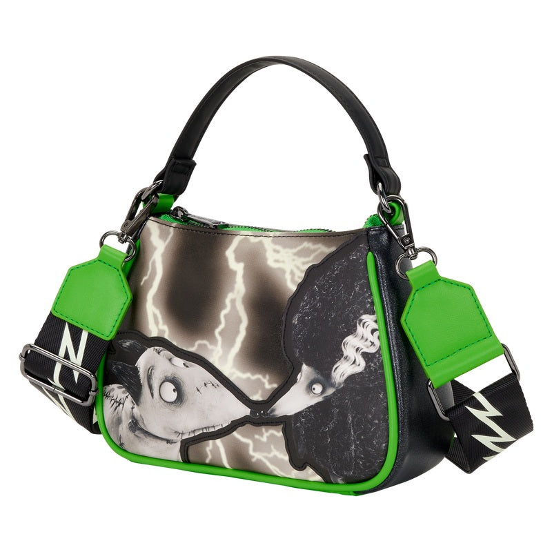 LOUNGEFLY : DISNEY - Frankenweenie Sparky & Persephone Glow In The Dark Crossbody Bag