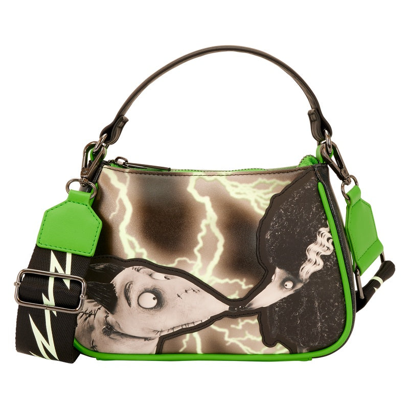 LOUNGEFLY : DISNEY - Frankenweenie Sparky & Persephone Glow In The Dark Crossbody Bag