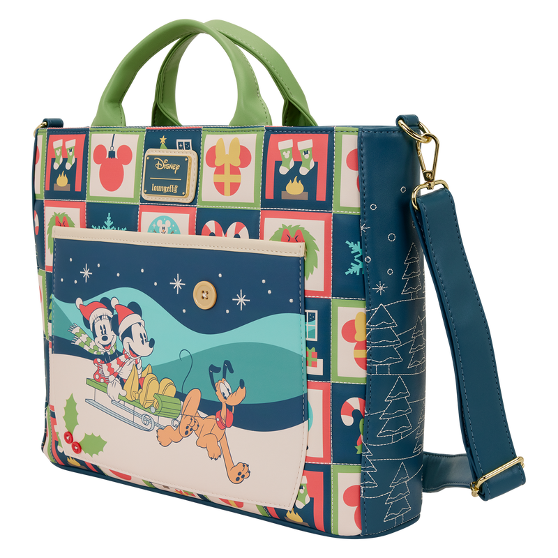 LOUNGEFLY : DISNEY - Mickey & Friends Holiday Convertible Crossbody Bag