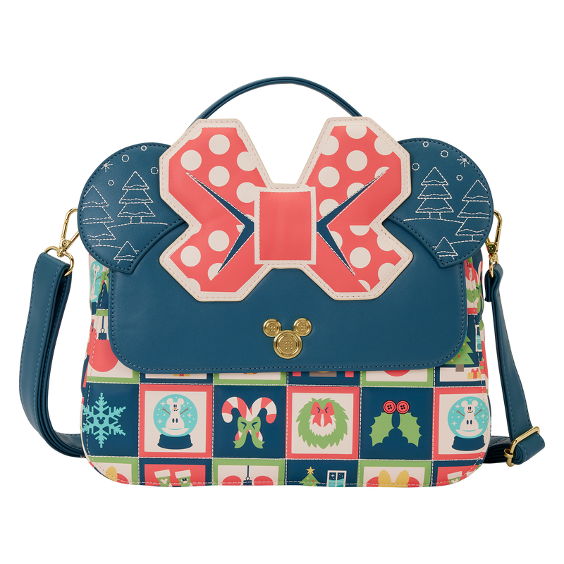 LOUNGEFLY : DISNEY - Minnie Mouse Holiday Crossbody Bag