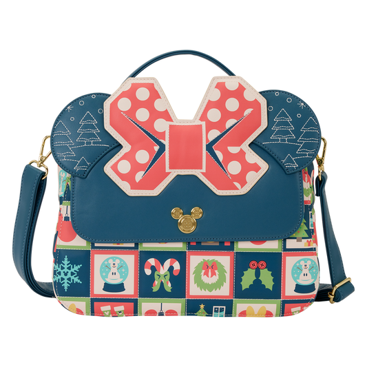 LOUNGEFLY : DISNEY - Minnie Mouse Holiday Crossbody Bag