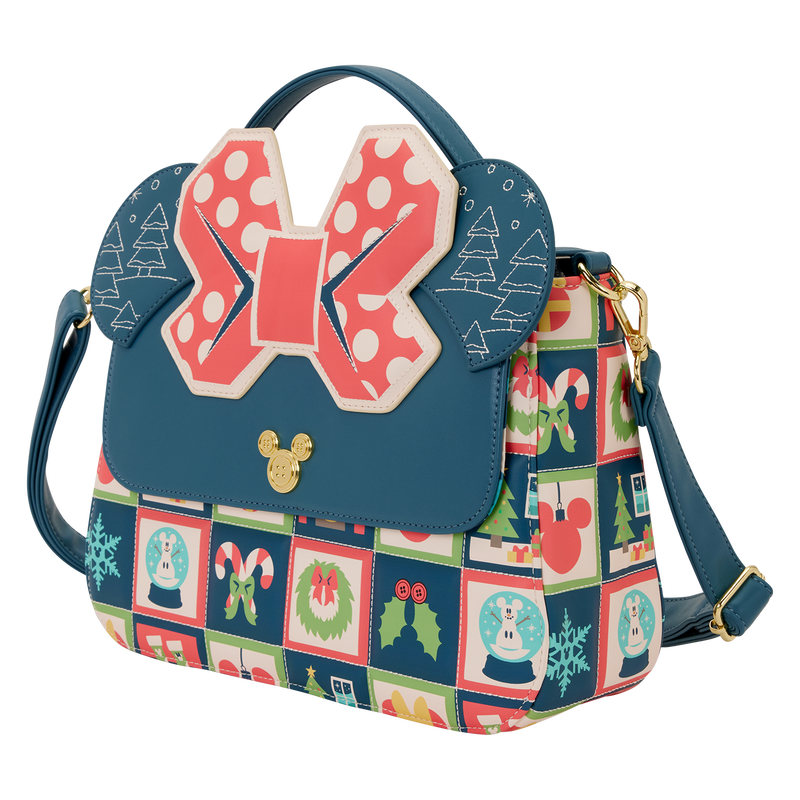 LOUNGEFLY : DISNEY - Minnie Mouse Holiday Crossbody Bag