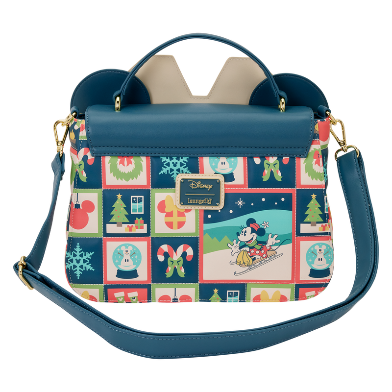 LOUNGEFLY : DISNEY - Minnie Mouse Holiday Crossbody Bag