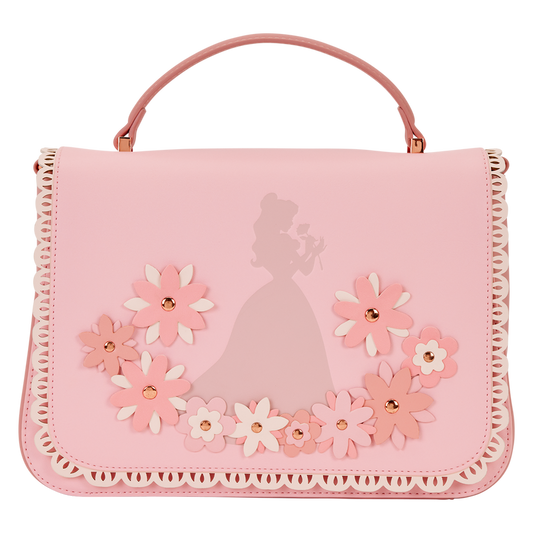 LOUNGEFLY : DISNEY - Princess Belle Floral Lace Crossbody Bag