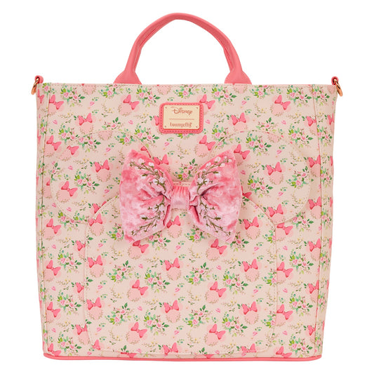 LOUNGEFLY : DISNEY - Minnie Mouse Floral Convertible Backpack & Tote Bag