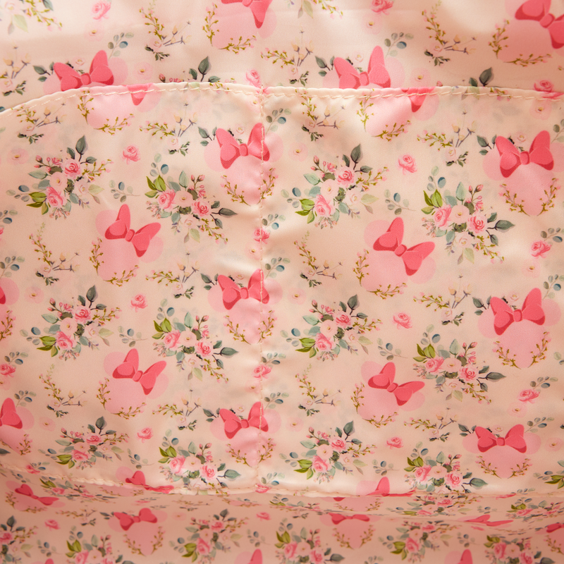 LOUNGEFLY : DISNEY - Minnie Mouse Floral Convertible Backpack & Tote Bag