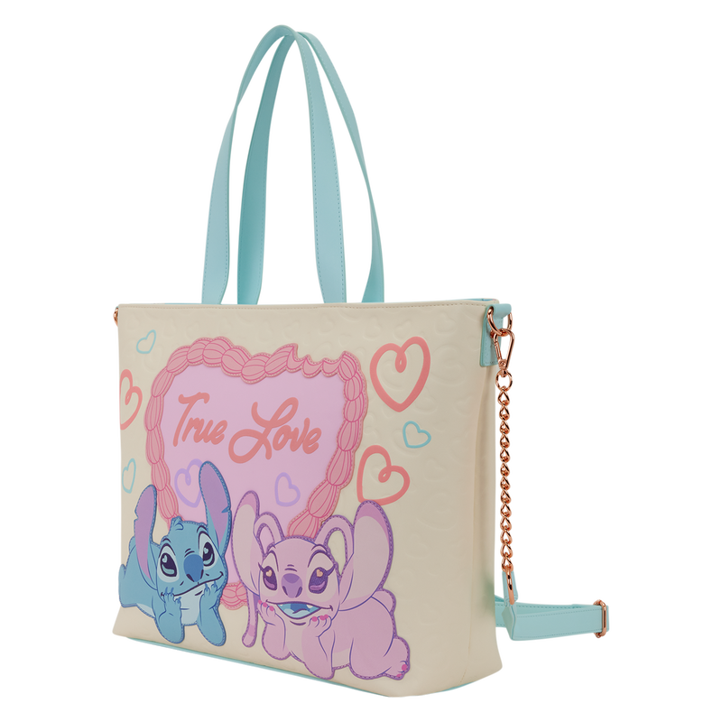 LOUNGEFLY : DISNEY - Stitch & Angel True Love Tote Bag