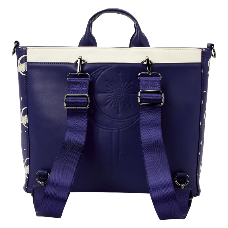LOUNGEFLY : NIGHTMARE BEFORE CHRISTMAS - Jack Skellington & Sally Night Sky Convertible Backpack & Tote Bag