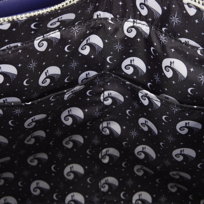 LOUNGEFLY : NIGHTMARE BEFORE CHRISTMAS - Jack Skellington & Sally Night Sky Convertible Backpack & Tote Bag