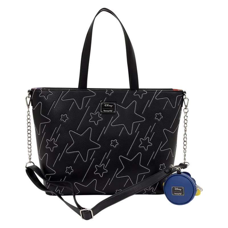 LOUNGEFLY : DISNEY - Lilo and Stitch Adventure Glow Tote Crossbody Bag with Coin Bag