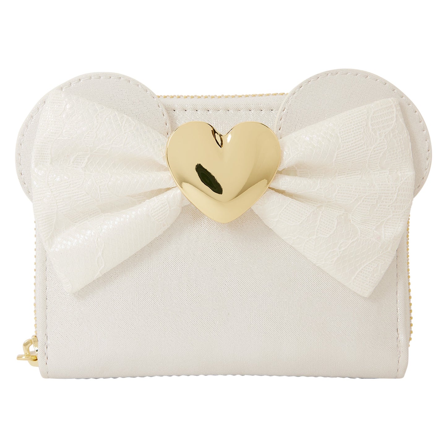 LOUNGEFLY : DISNEY - Iridescent Lace Wedding Zip Purse