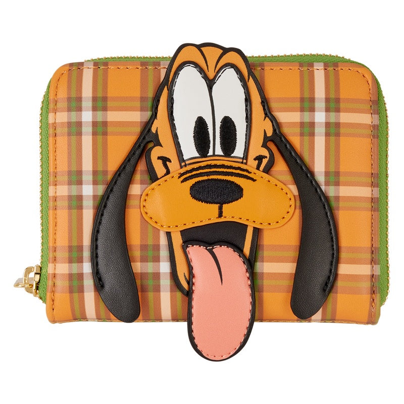 LOUNGEFLY : DISNEY - Pluto 95th Anniversary Plaid Zip Purse
