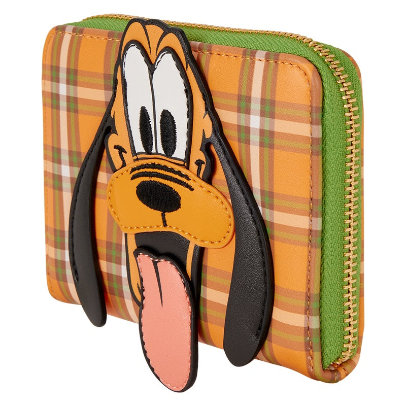 LOUNGEFLY : DISNEY - Pluto 95th Anniversary Plaid Zip Purse