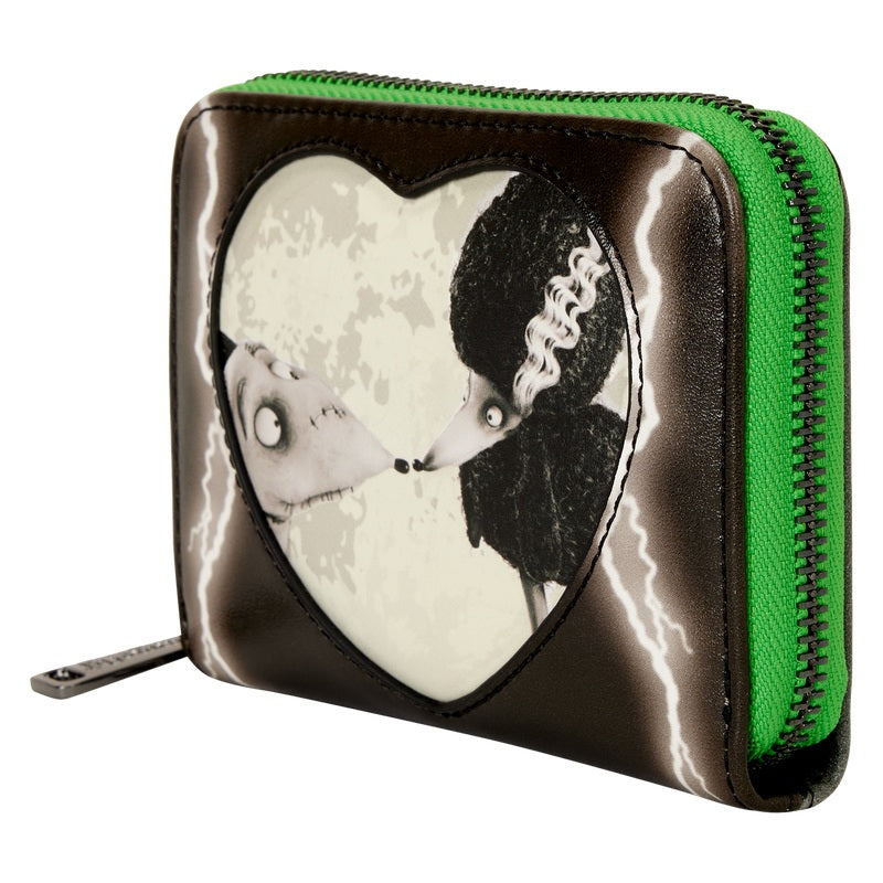 LOUNGEFLY : DISNEY - Frankenweenie Sparky & Persephone Glow In The Dark Zip Purse
