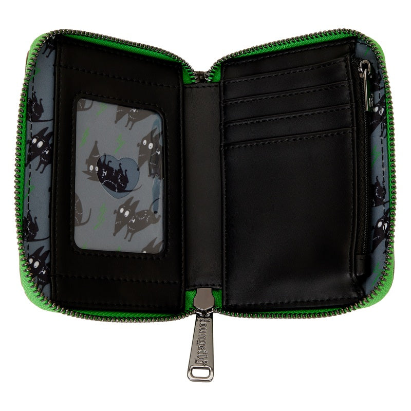 LOUNGEFLY : DISNEY - Frankenweenie Sparky & Persephone Glow In The Dark Zip Purse