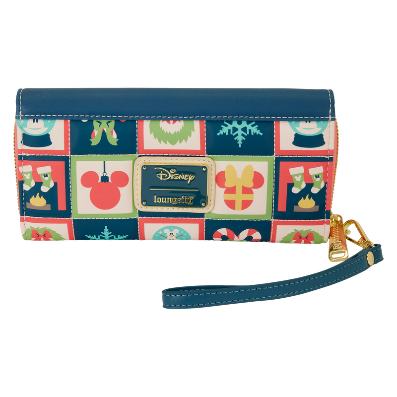 LOUNGEFLY : DISNEY - Mickey & Minnie Holiday Wristlet Wallet