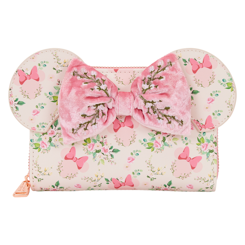 LOUNGEFLY : DISNEY - Minnie Mouse Floral Zip Purse