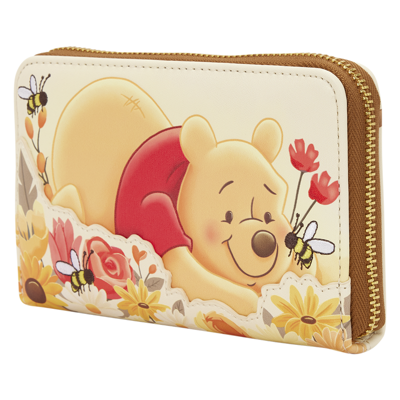 LOUNGEFLY : DISNEY - Winnie The Pooh Bees & Flowers Zip Around Purse