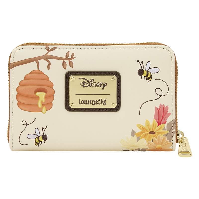 LOUNGEFLY : DISNEY - Winnie The Pooh Bees & Flowers Zip Around Purse