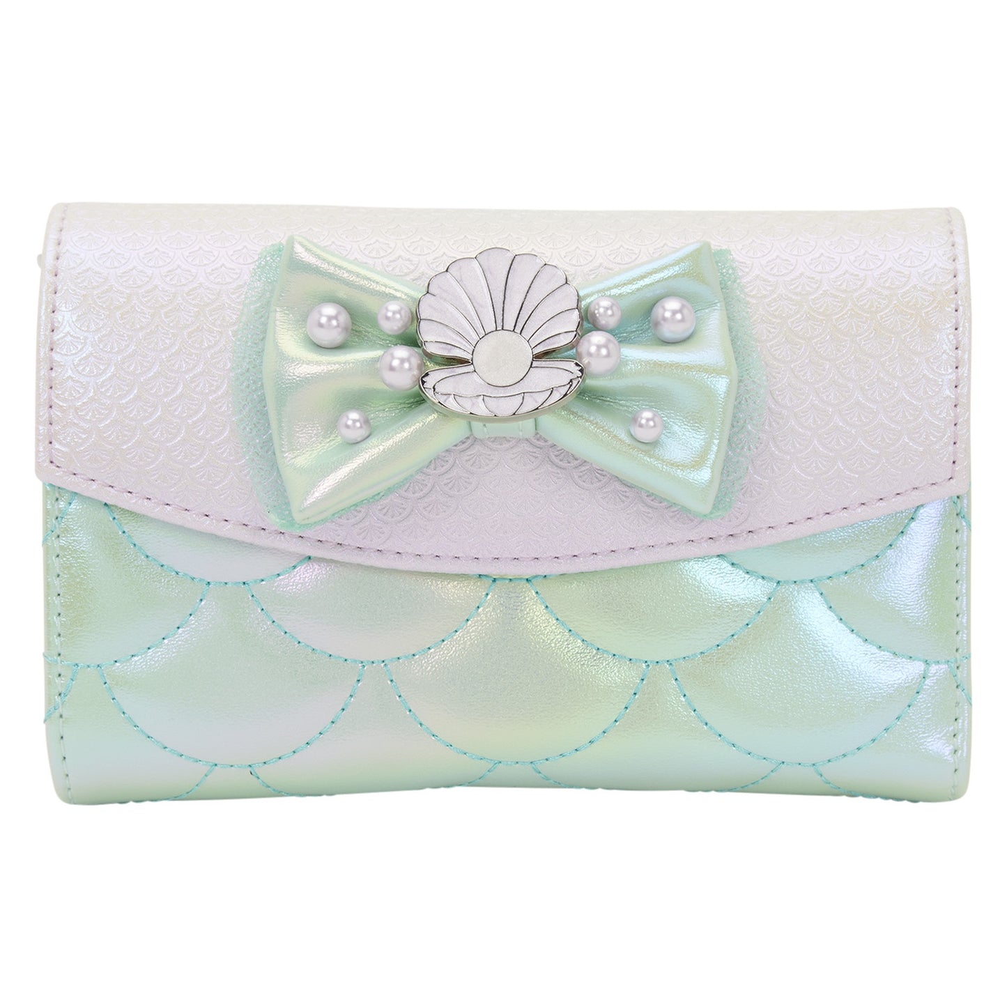 LOUNGEFLY : DISNEY - Little Mermaid Iridescent Pearl Flap Purse