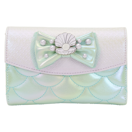 LOUNGEFLY : DISNEY - Little Mermaid Iridescent Pearl Flap Purse